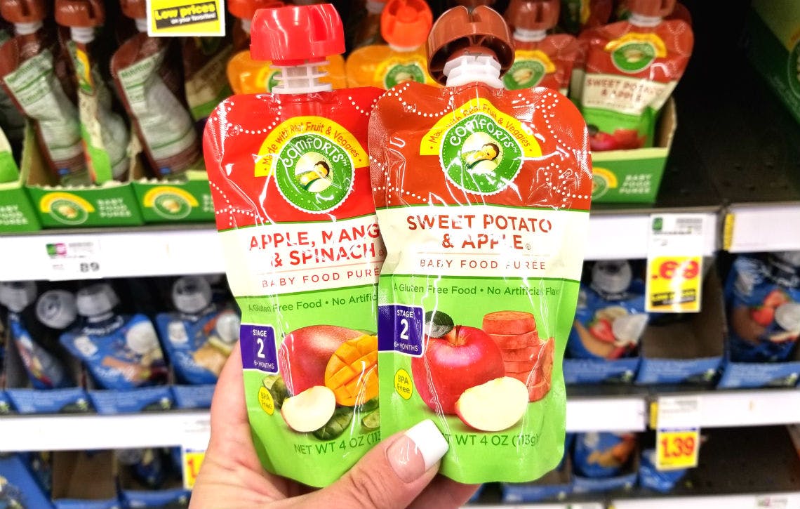 comforts baby food pouches