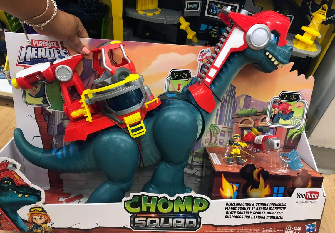 Playskool heroes chomp squad blazeasaurus and sparks mckenzie by 2024 hasbro