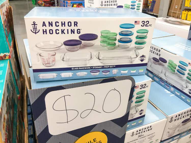 Anchor Hocking 32 piece storage set for $20 at Walmart