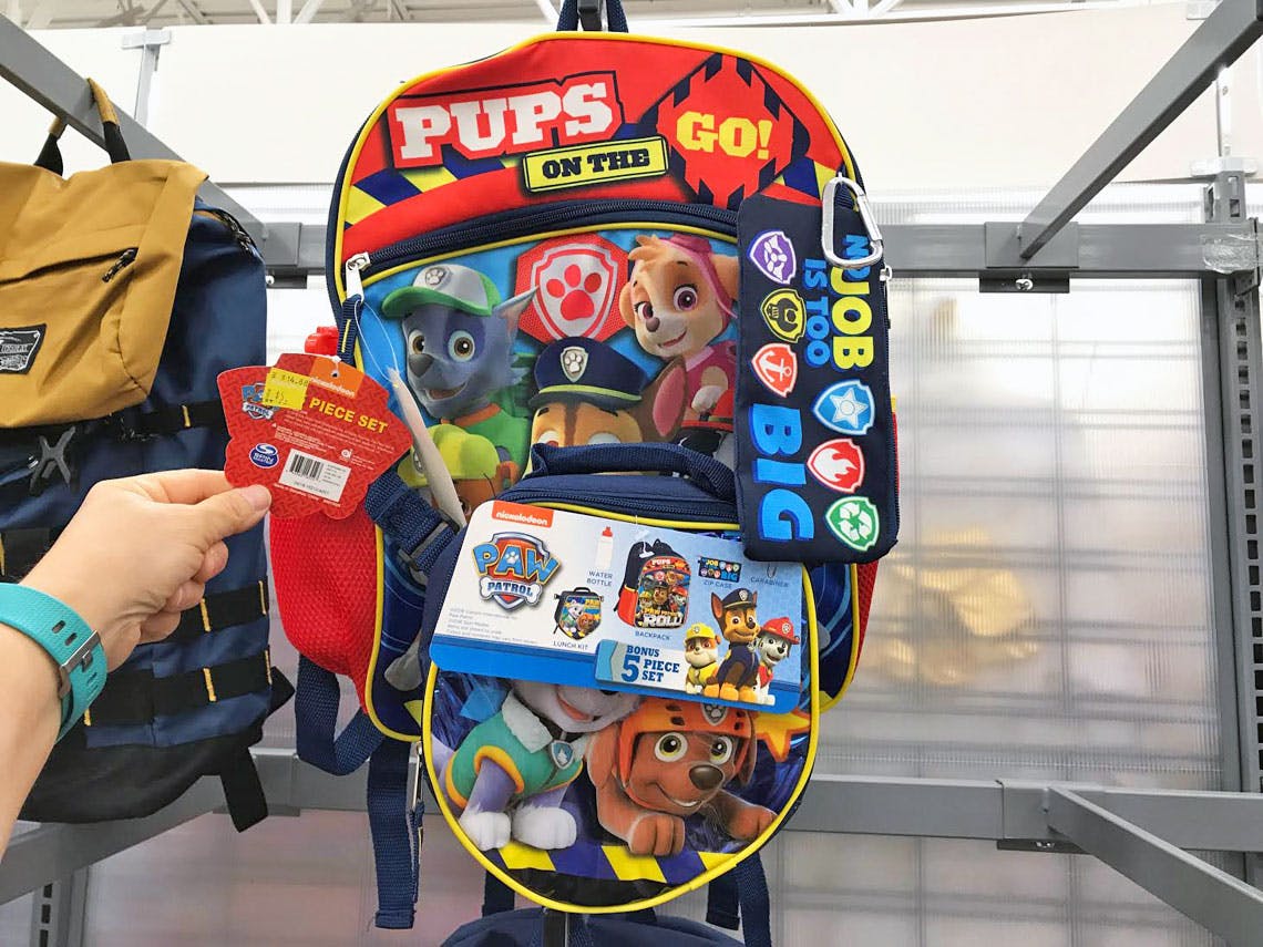 walmart paw patrol book bag