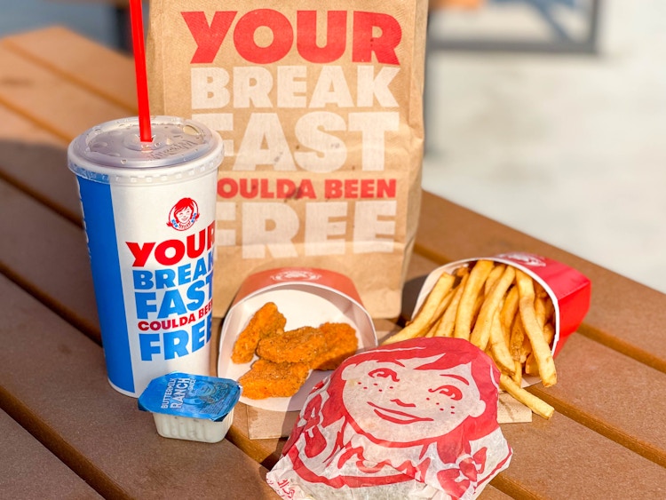 big bag deal at wendys on table 