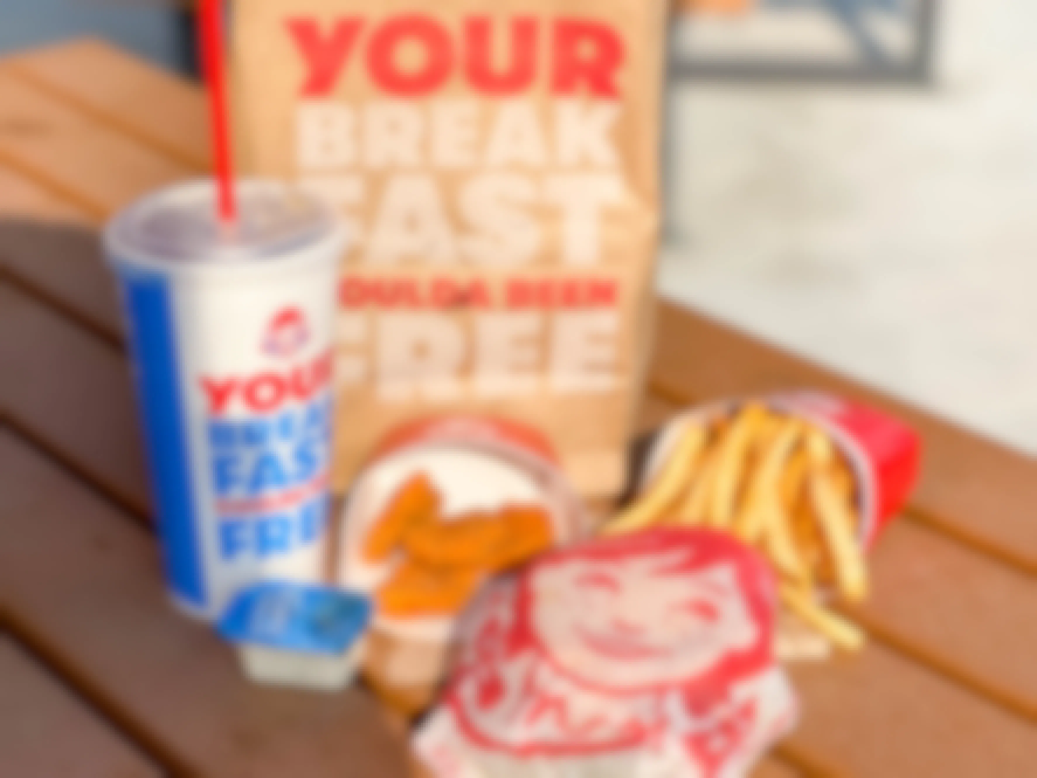 big bag deal at wendys on table 