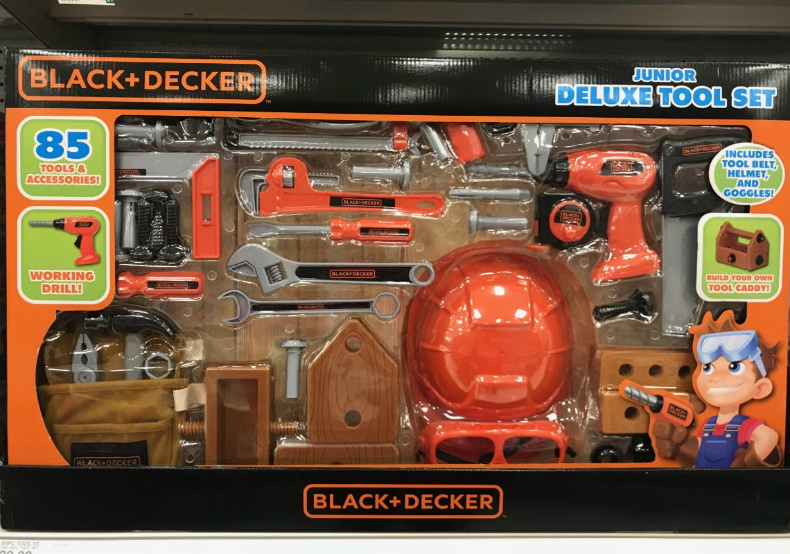 black and decker junior deluxe tool set