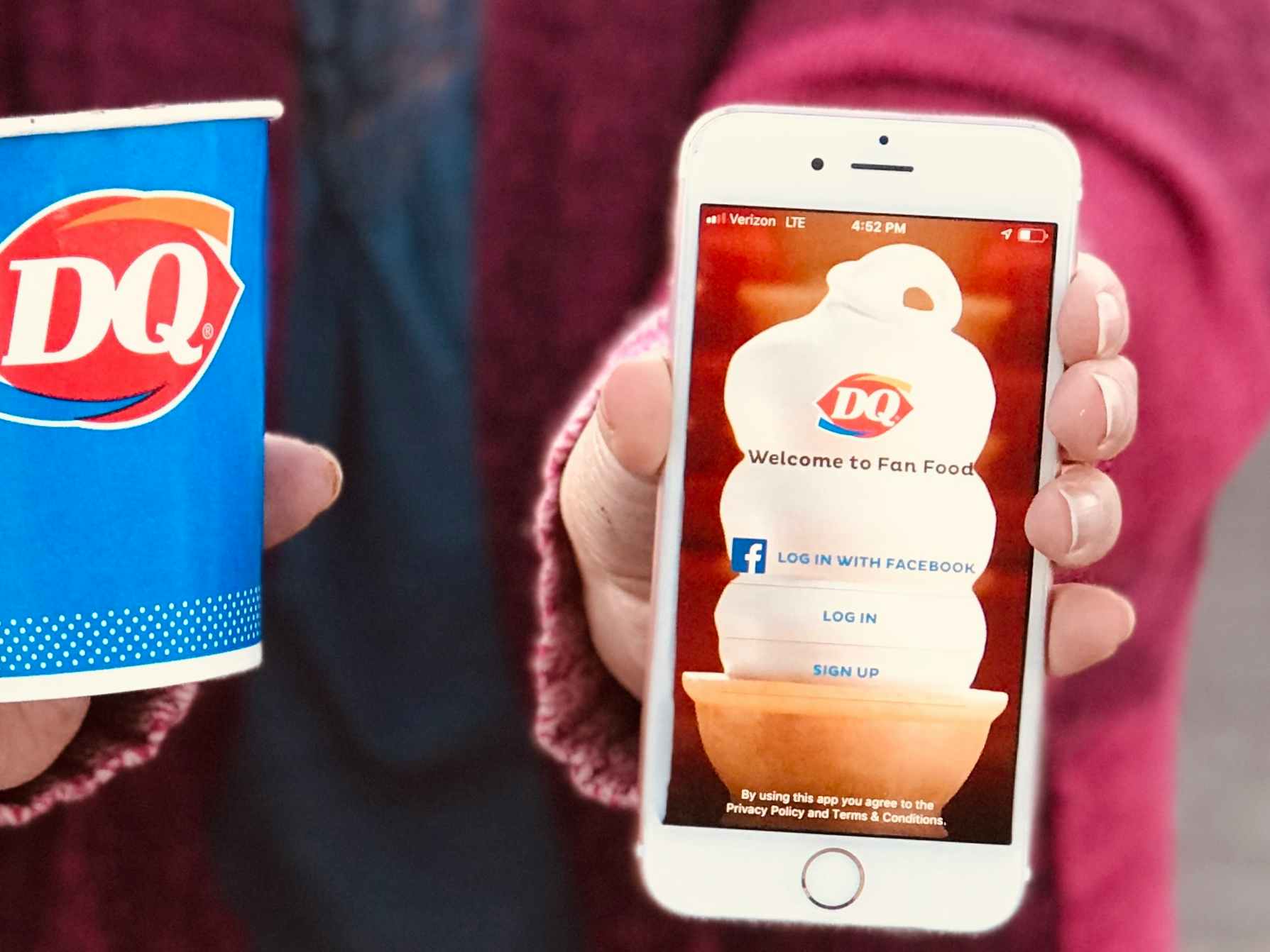 Download the Dairy Queen app for a free small blizzard.