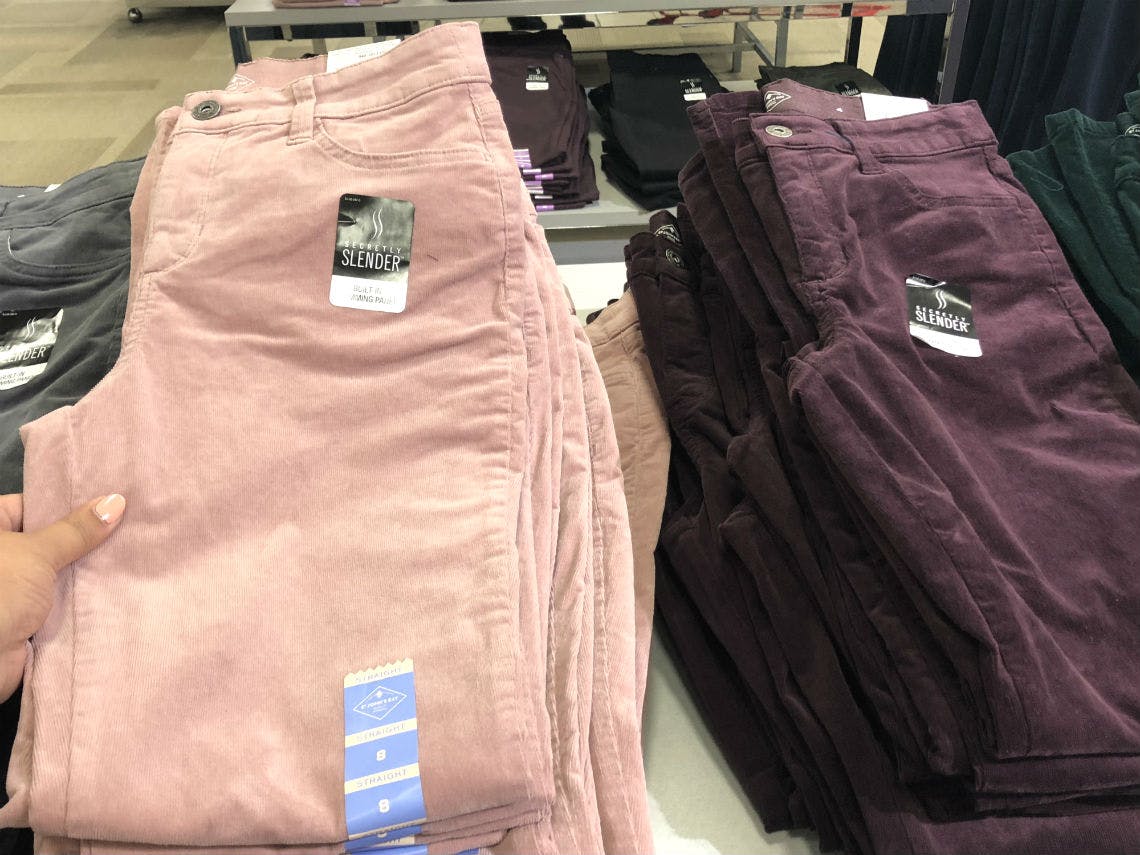jcpenney ladies corduroy pants