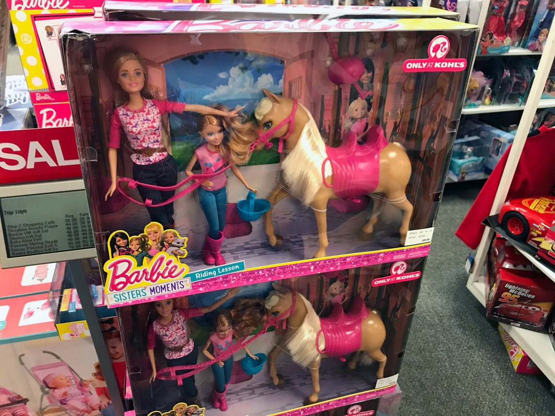 barbie pinktastic horse & dolls