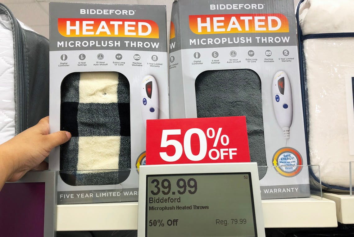 save up to 70 on biddeford heated blankets at kohl's the