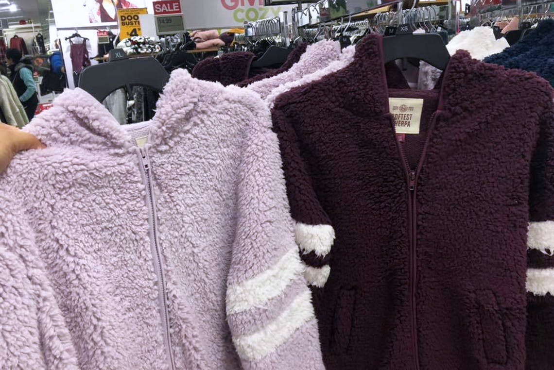 Juniors' Sherpa Hooded Jacket, Just $15 