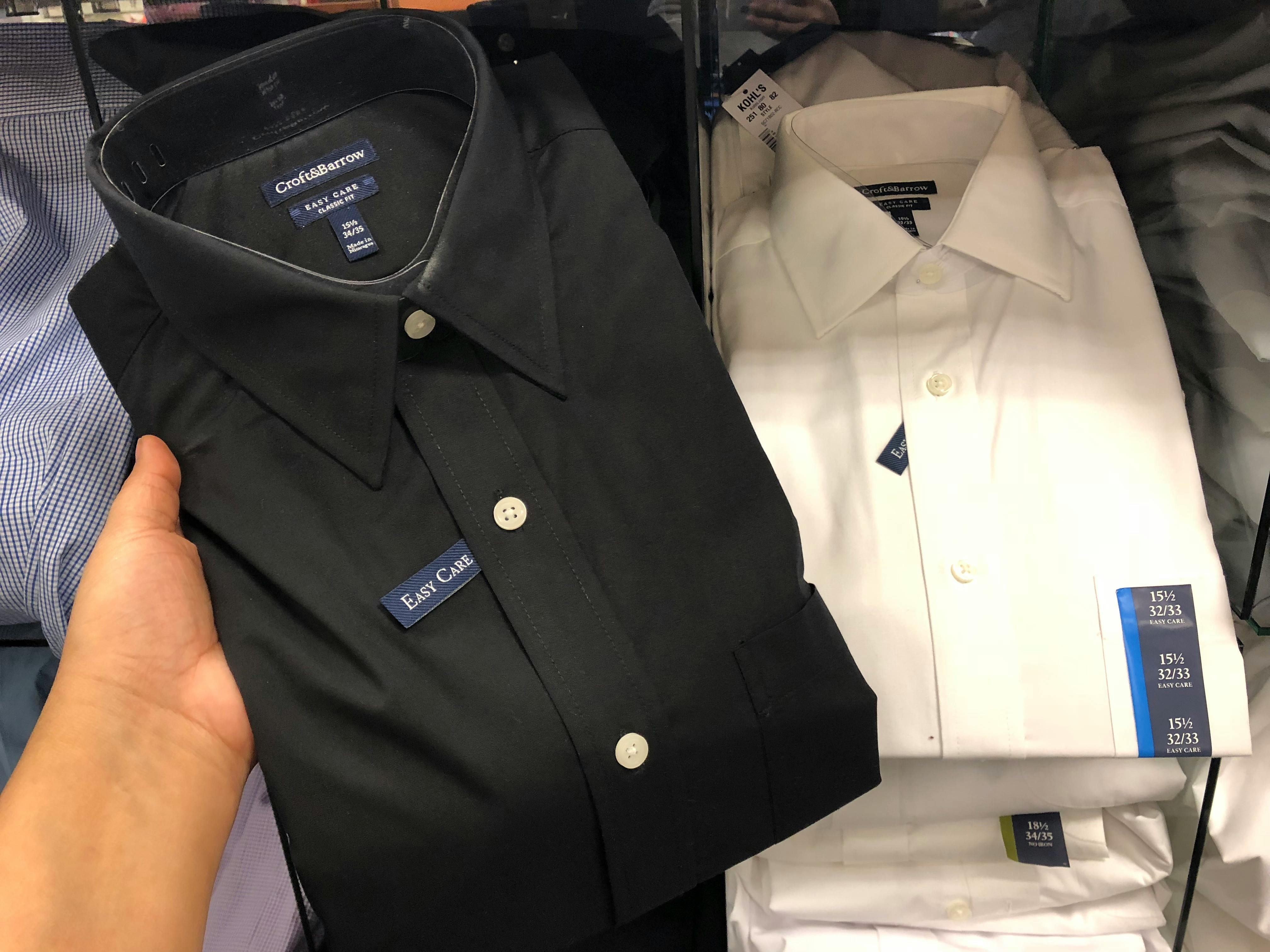 kohls mens dress shirts clearance