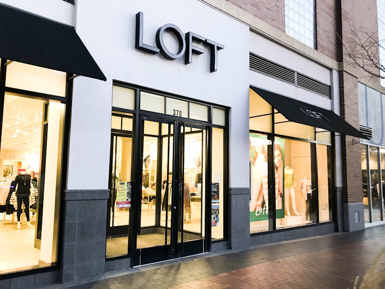 A LOFT storefront.
