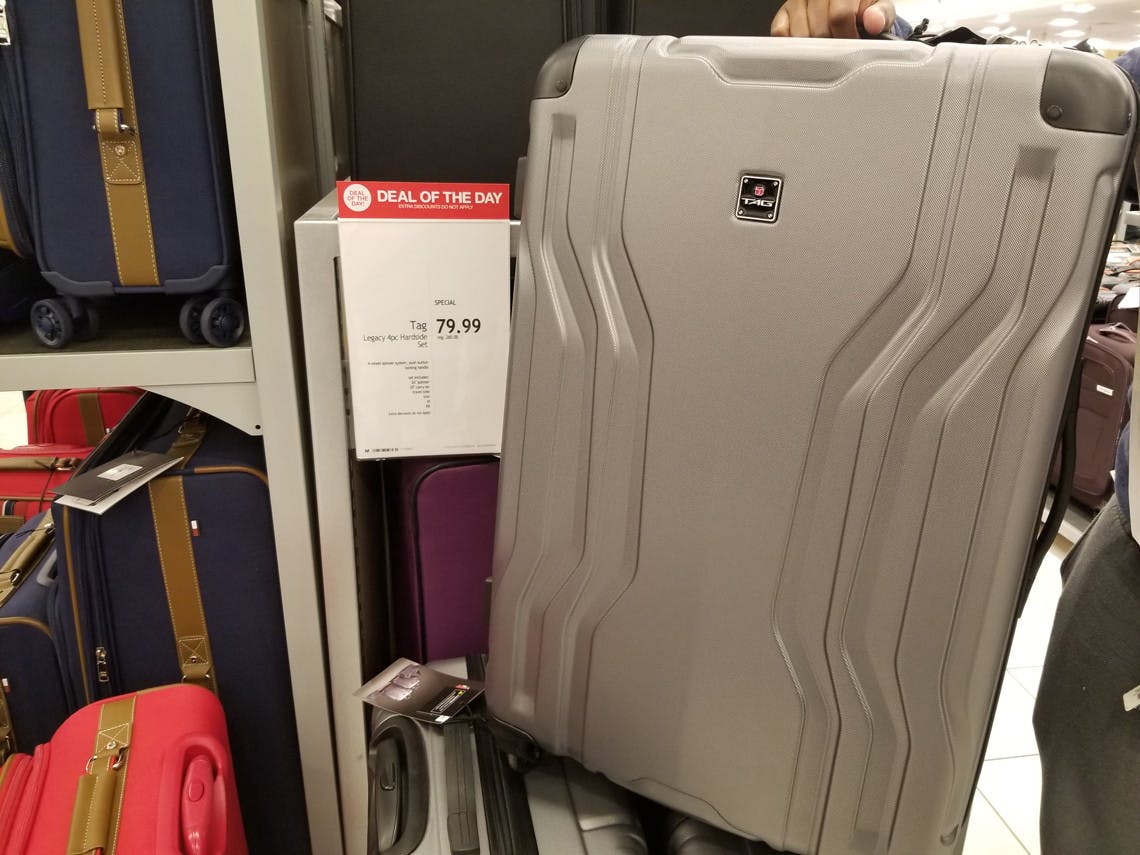 tag legacy 4 piece luggage set