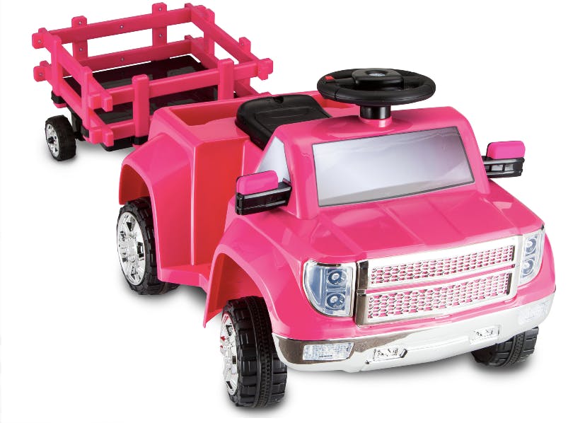 kid trax 6v heavy hauling truck with trailer powered ride on