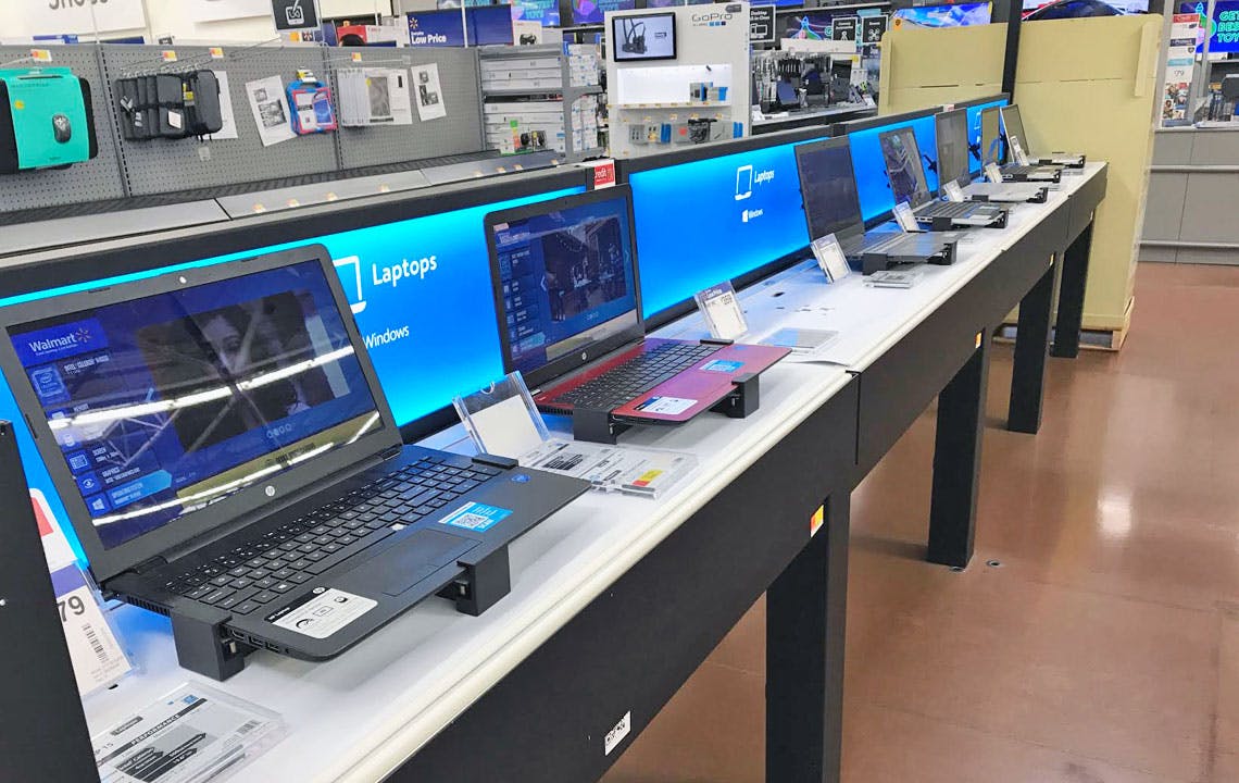 laptop display in walmart electronics