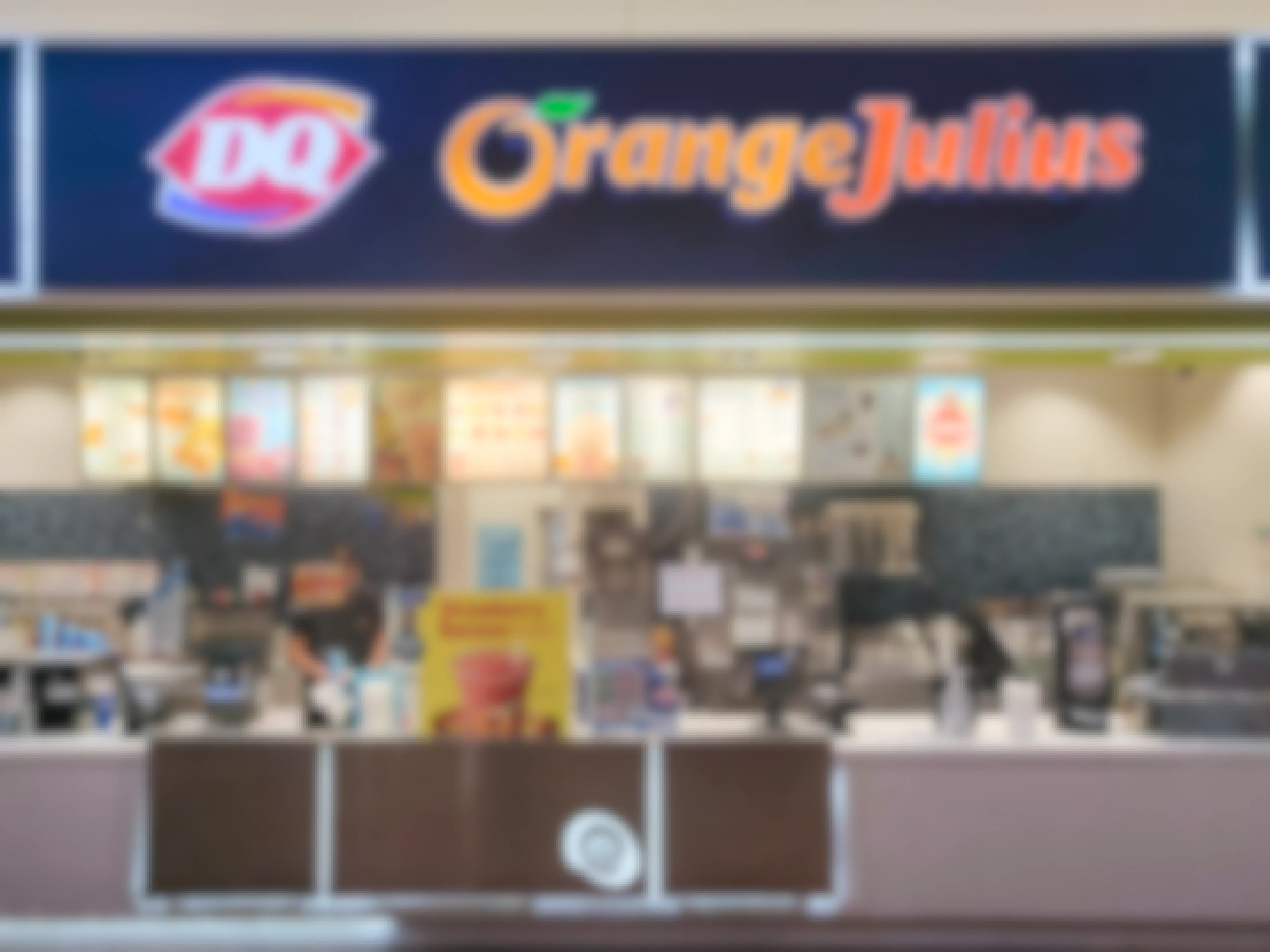 DQ and Orange Julius restaurant counter
