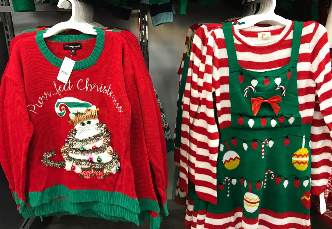 target ugly sweater dresses