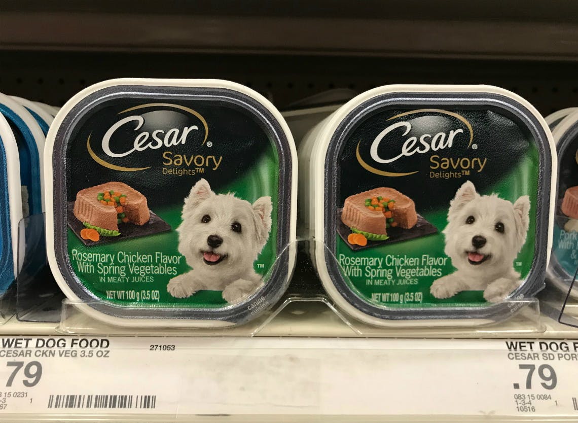 No Coupons Cesar Wet Dog Food Only 0 39 At Target The Krazy Coupon Lady
