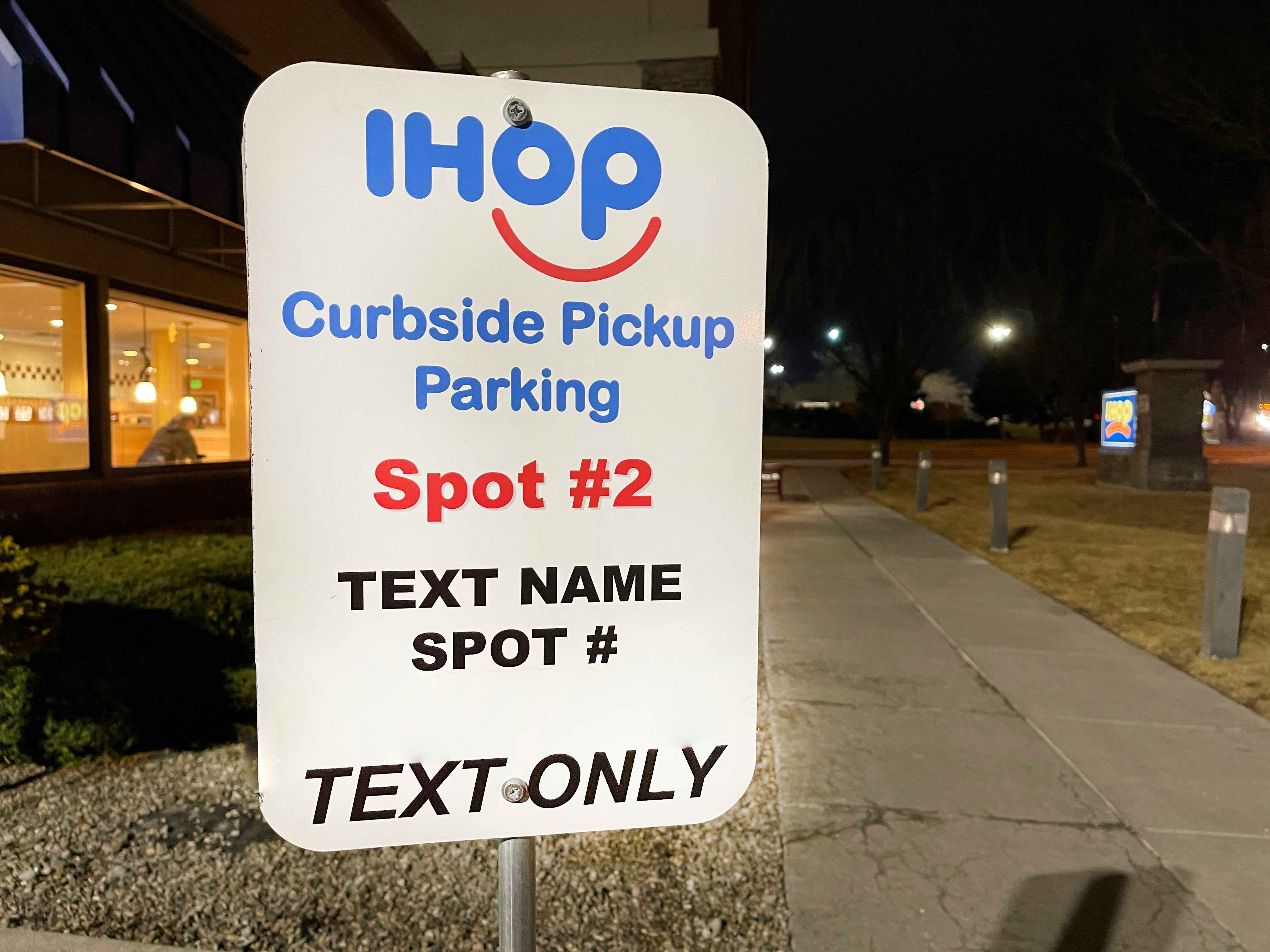 ihop curbside sign