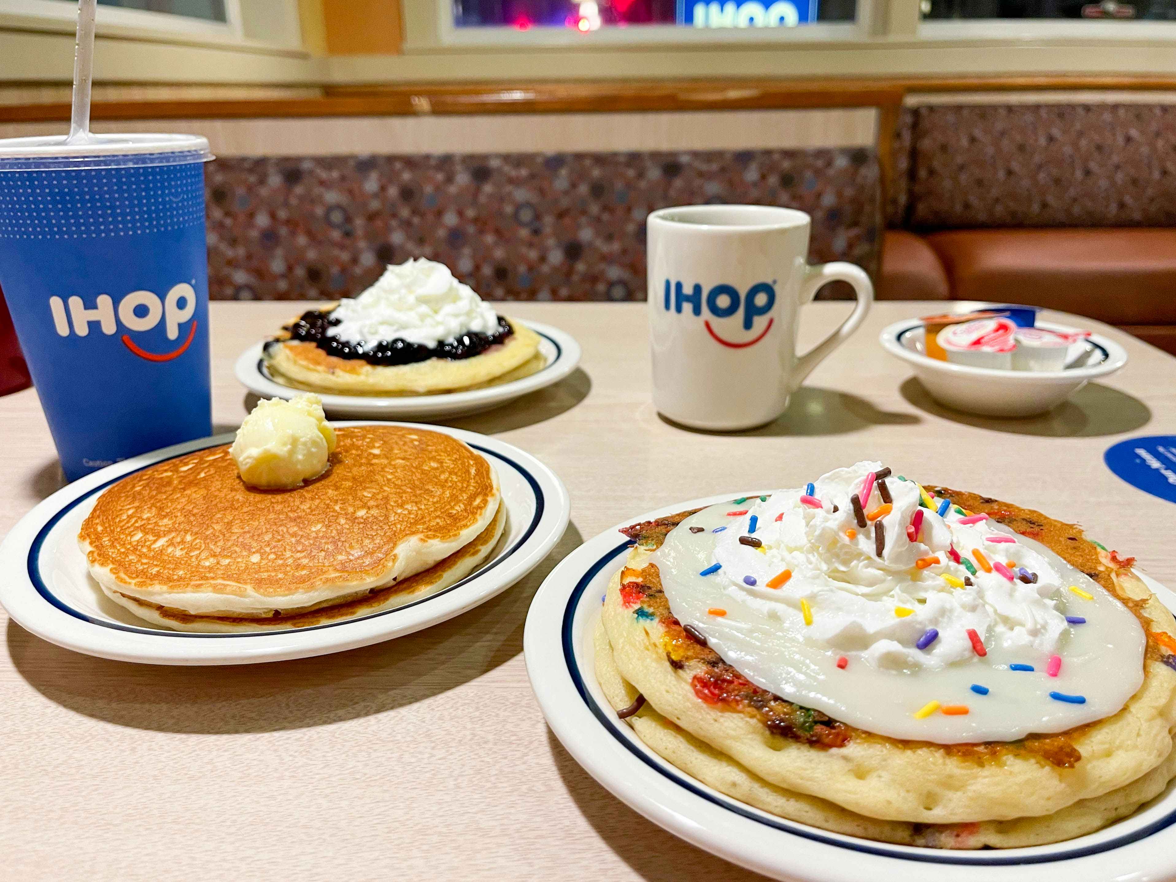 ihop pancakes on table