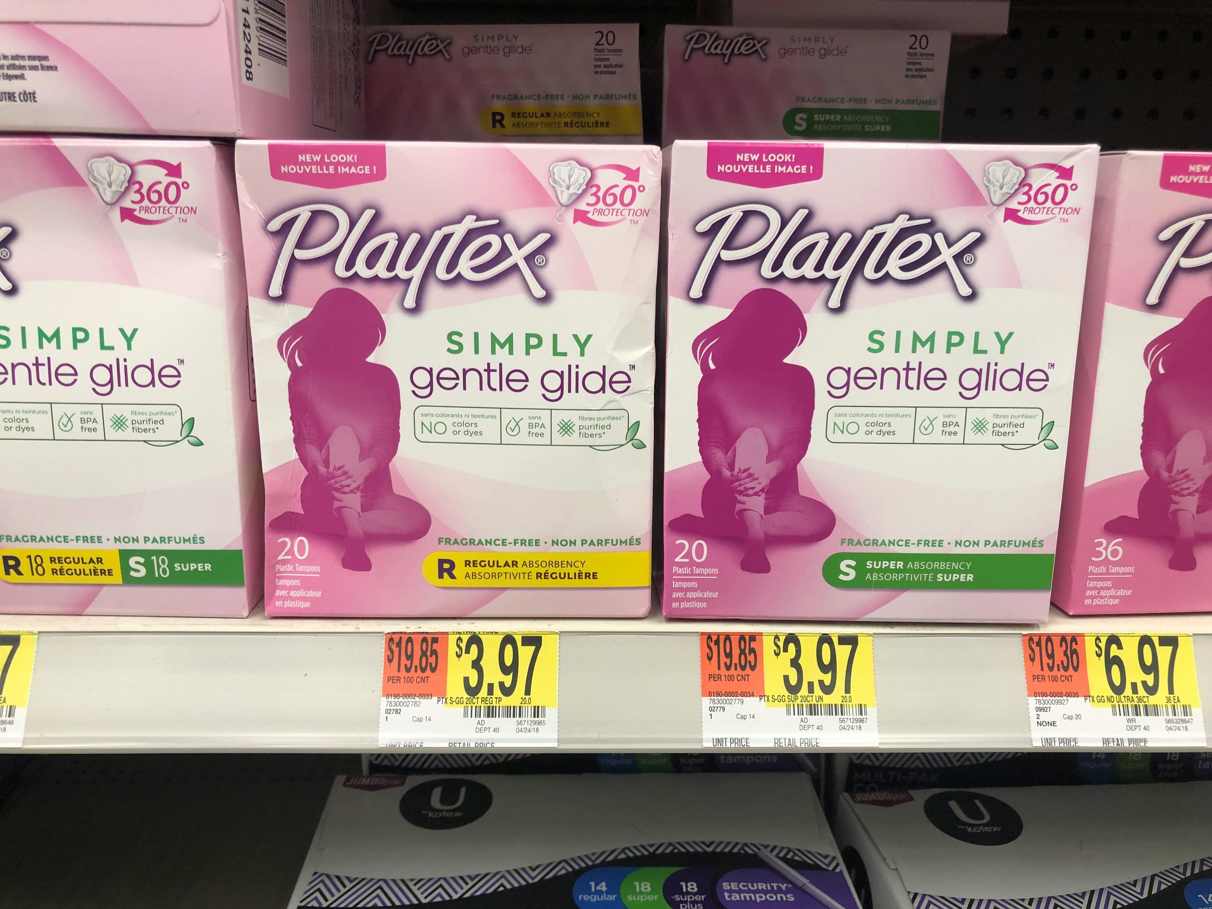 Playtex Sport & Simply Gentle Glide Tampons, $1.97 at Walmart! - The