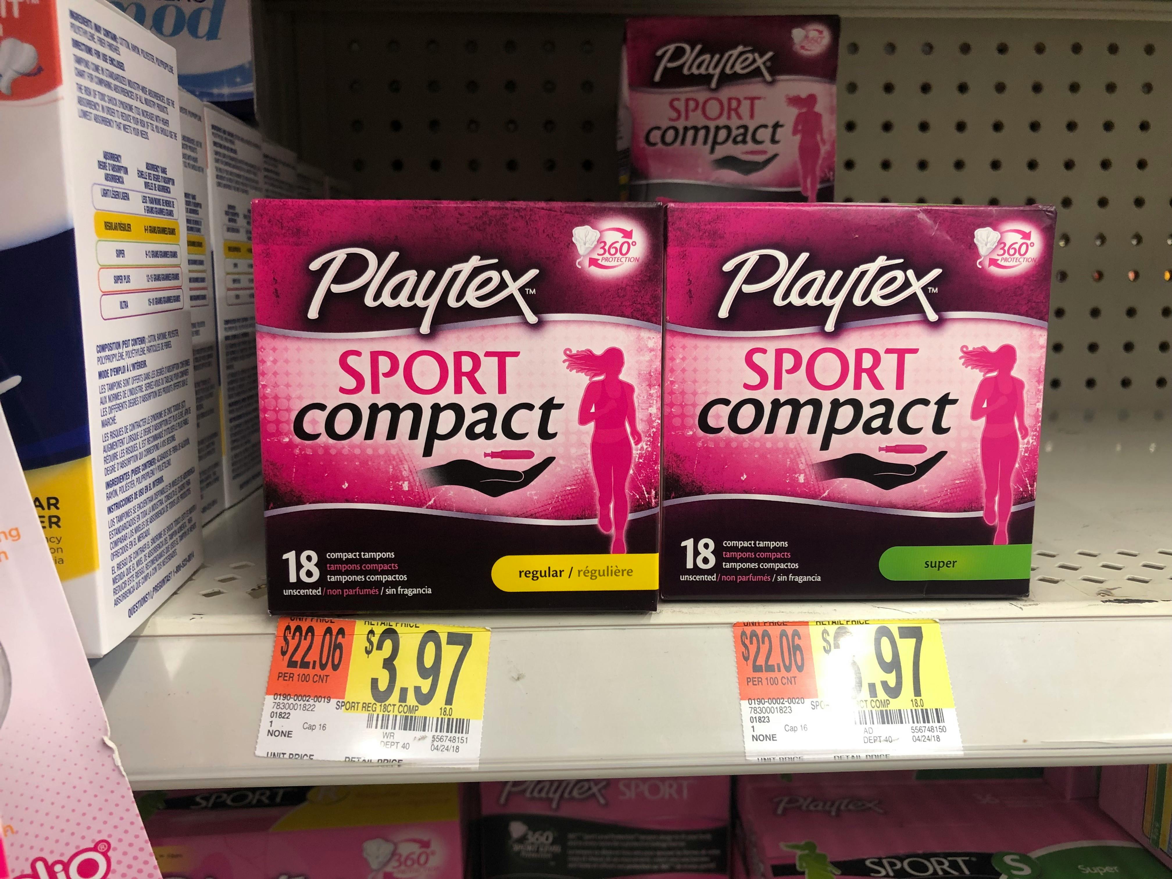 Playtex Sport & Simply Gentle Glide Tampons, $1.97 at Walmart! - The