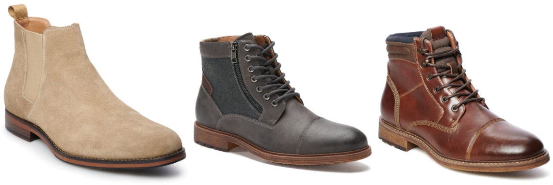 sonoma goods for life sheldon men's ankle boots