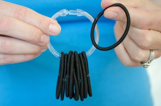 ocd organized life shower curtain ring hair tie holder 1548358524