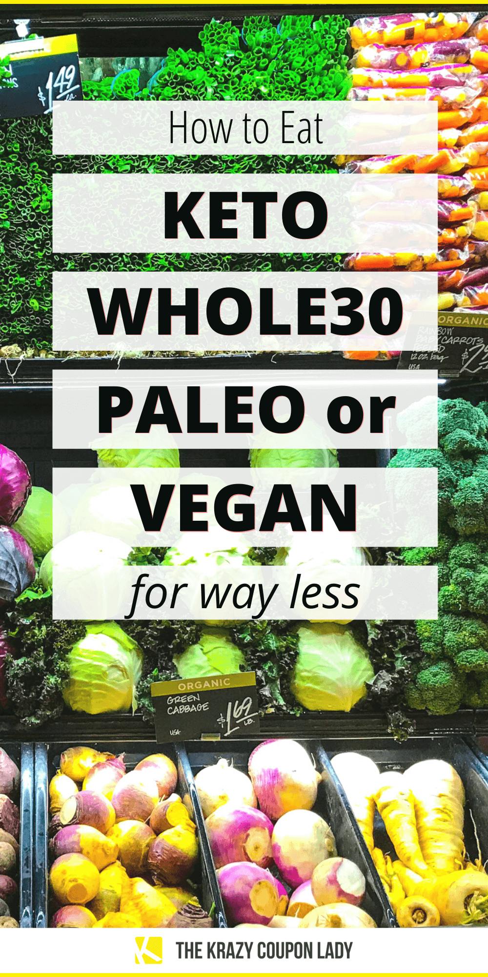 12 Money-Saving Tips for People on Keto, Whole30, Paleo & Vegan Diets