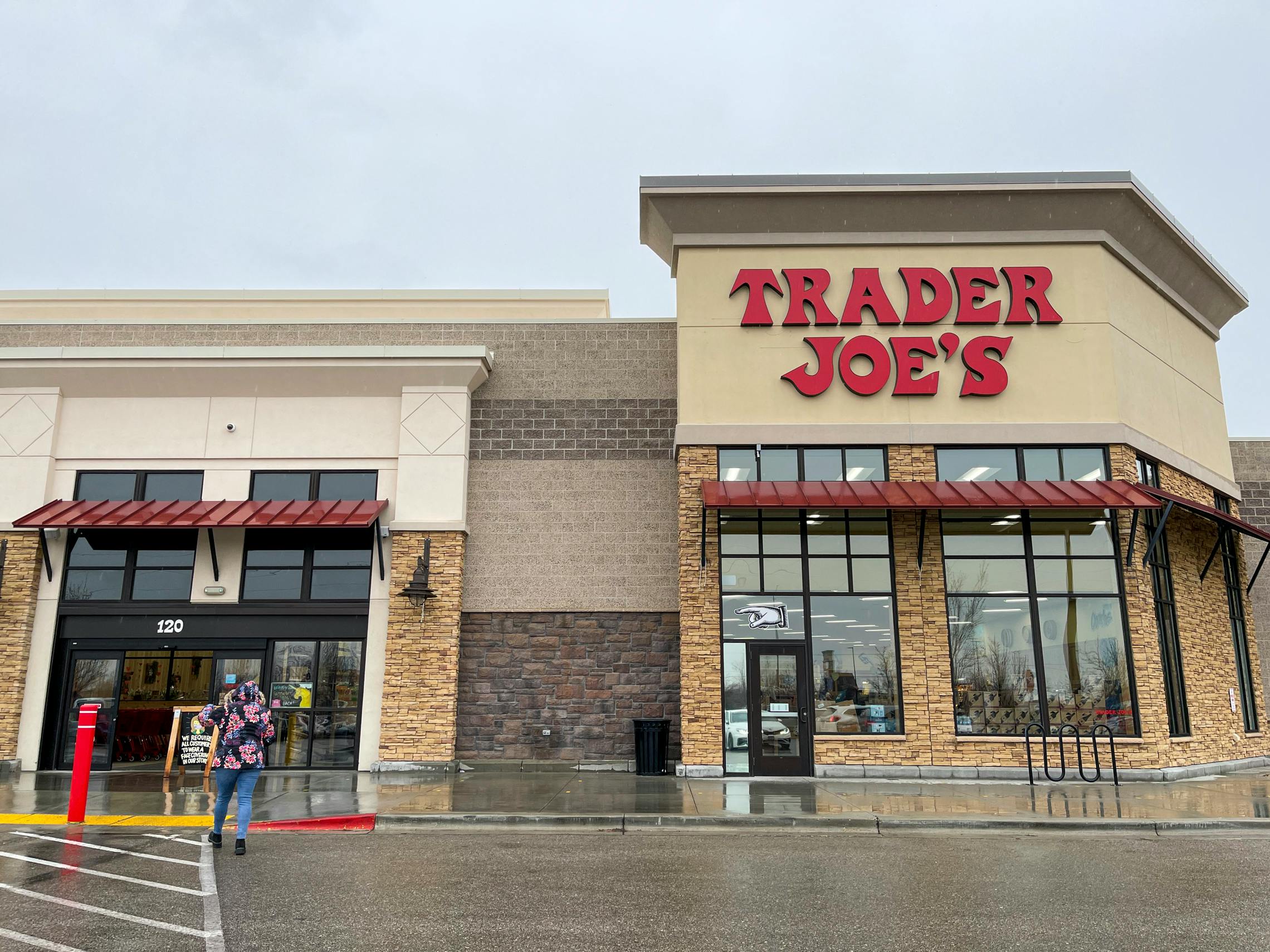 Trader Joe's store front with customers entering