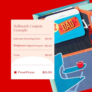 a coupon stacking example hallmark at walgreens