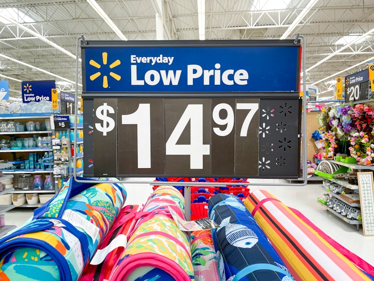 A Walmart roll back price tag ending in .97