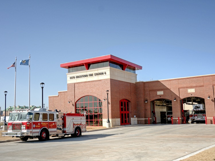 the exterior of Oklahoma City fire station