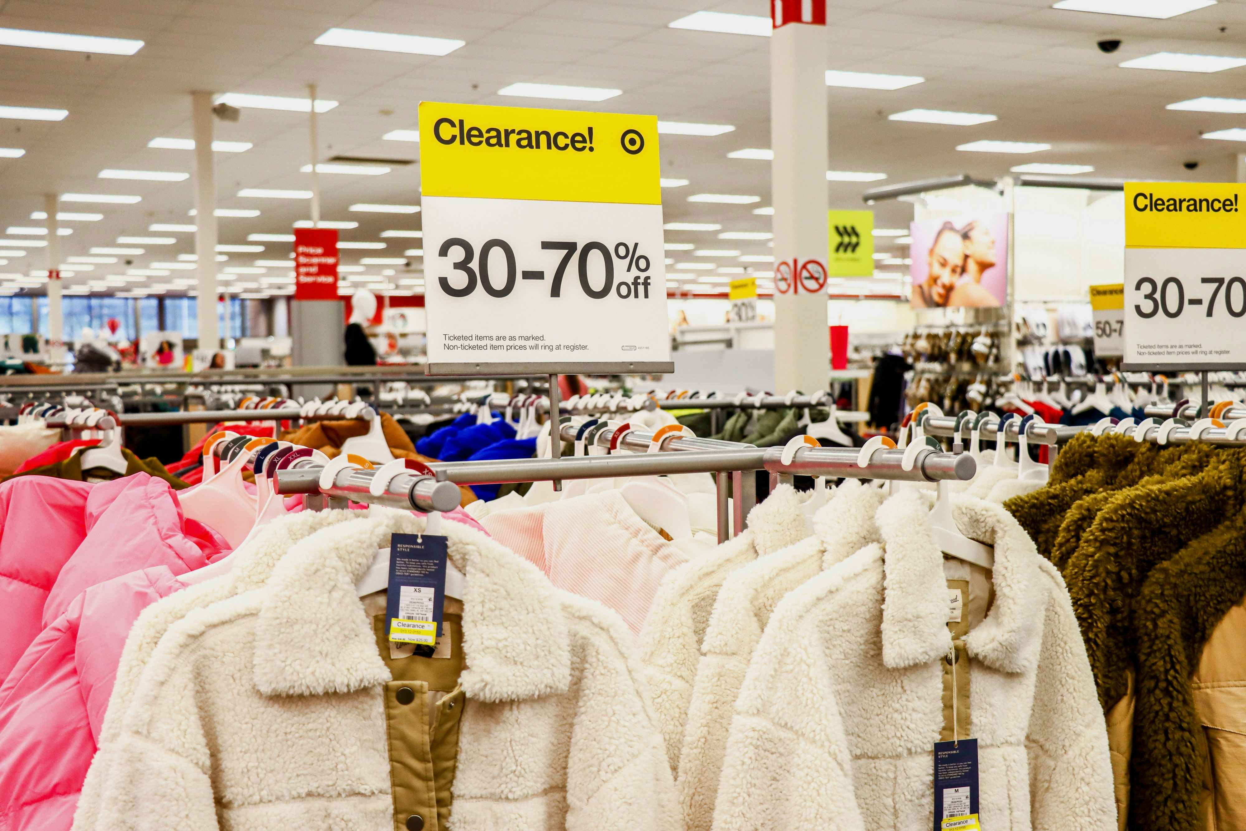 target coats on clearance 