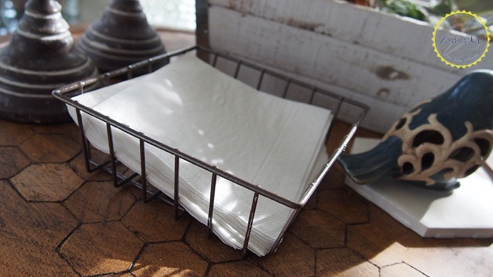 DIY Farmhouse: Upcycle some inexpensive wire baskets and save at least $5.00.
