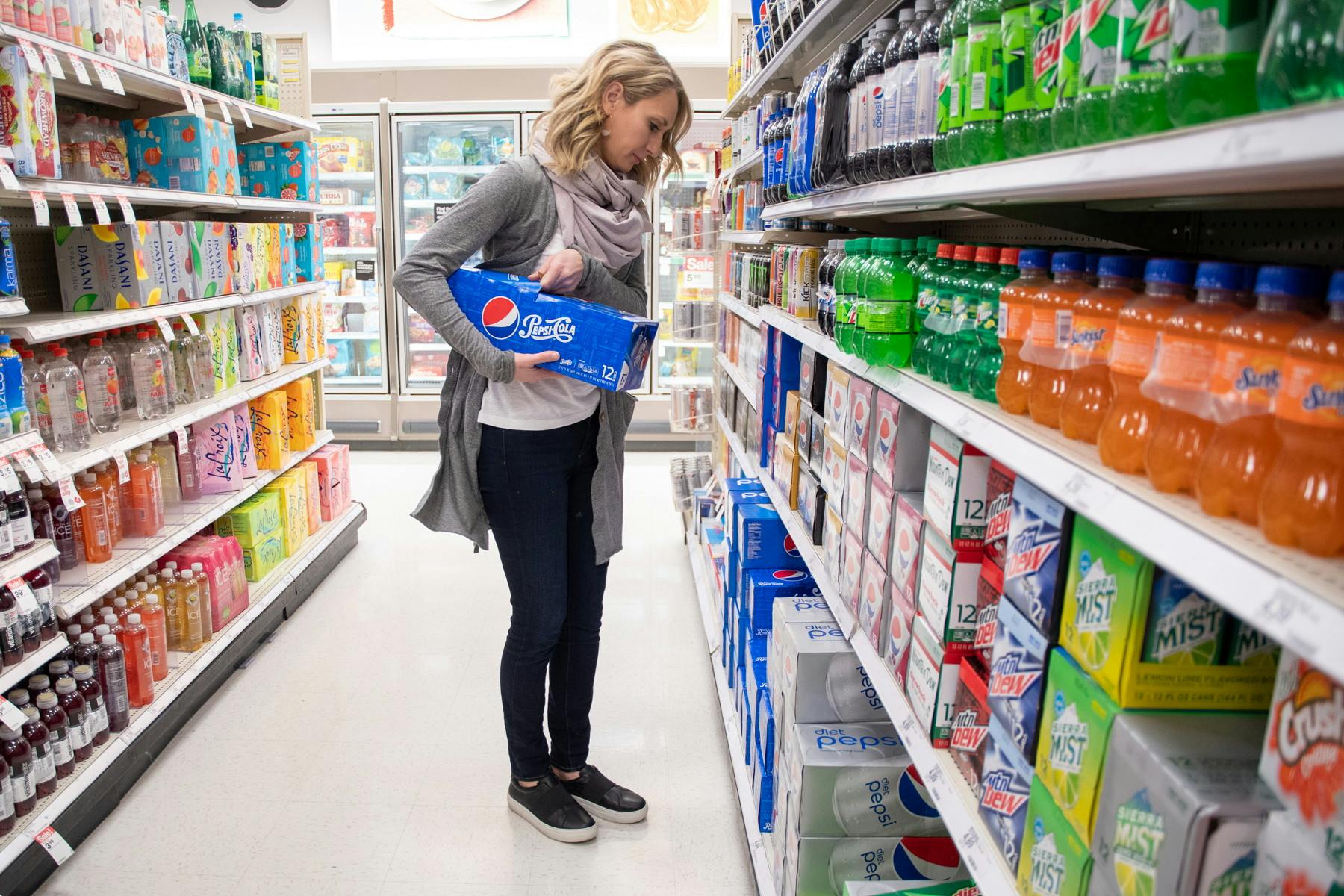 Someone shopping for Pepsi at Target