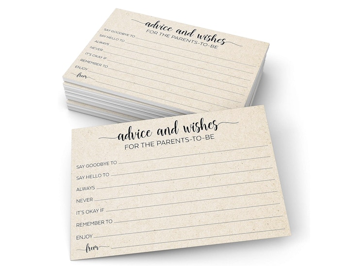 Baby shower advice and well wishes cards from Amazon.com