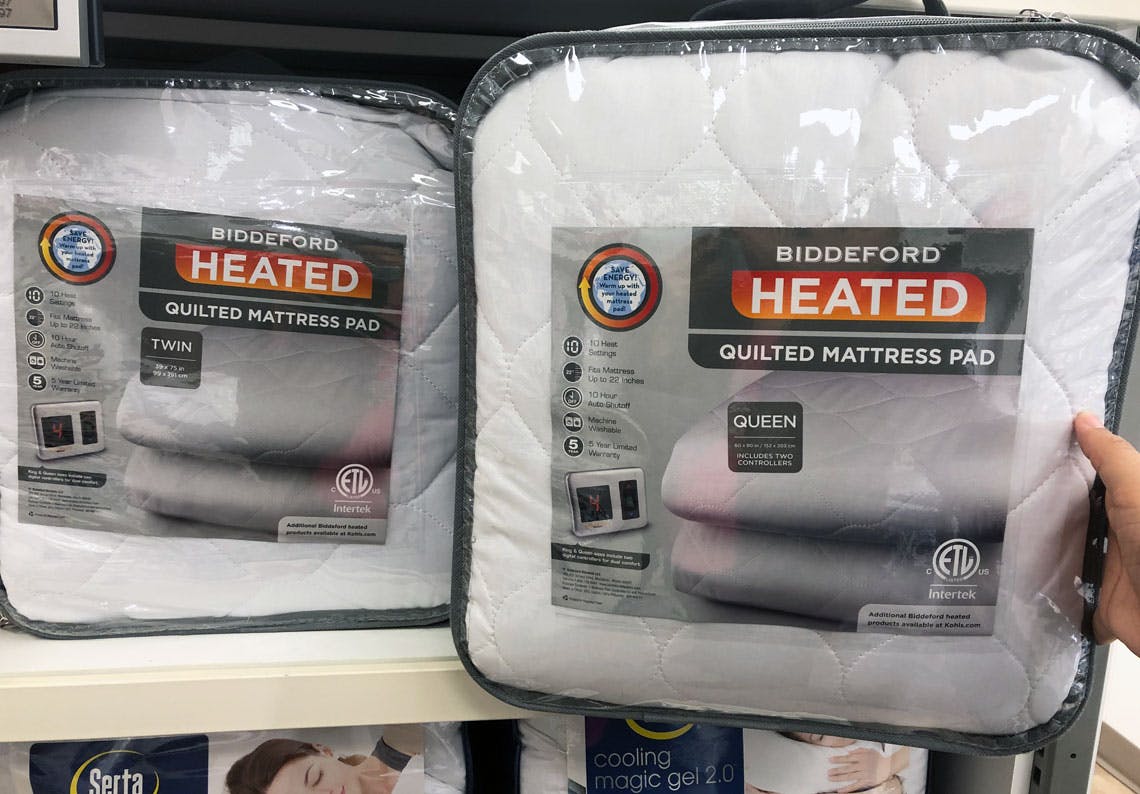 heated mattress pads at kohl's