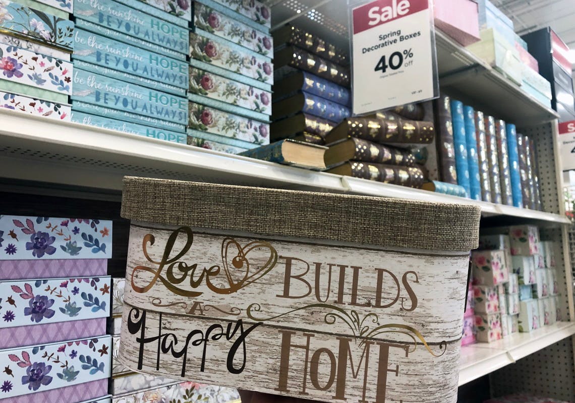 40 Off Decorative Boxes Baskets At Michaels The Krazy Coupon