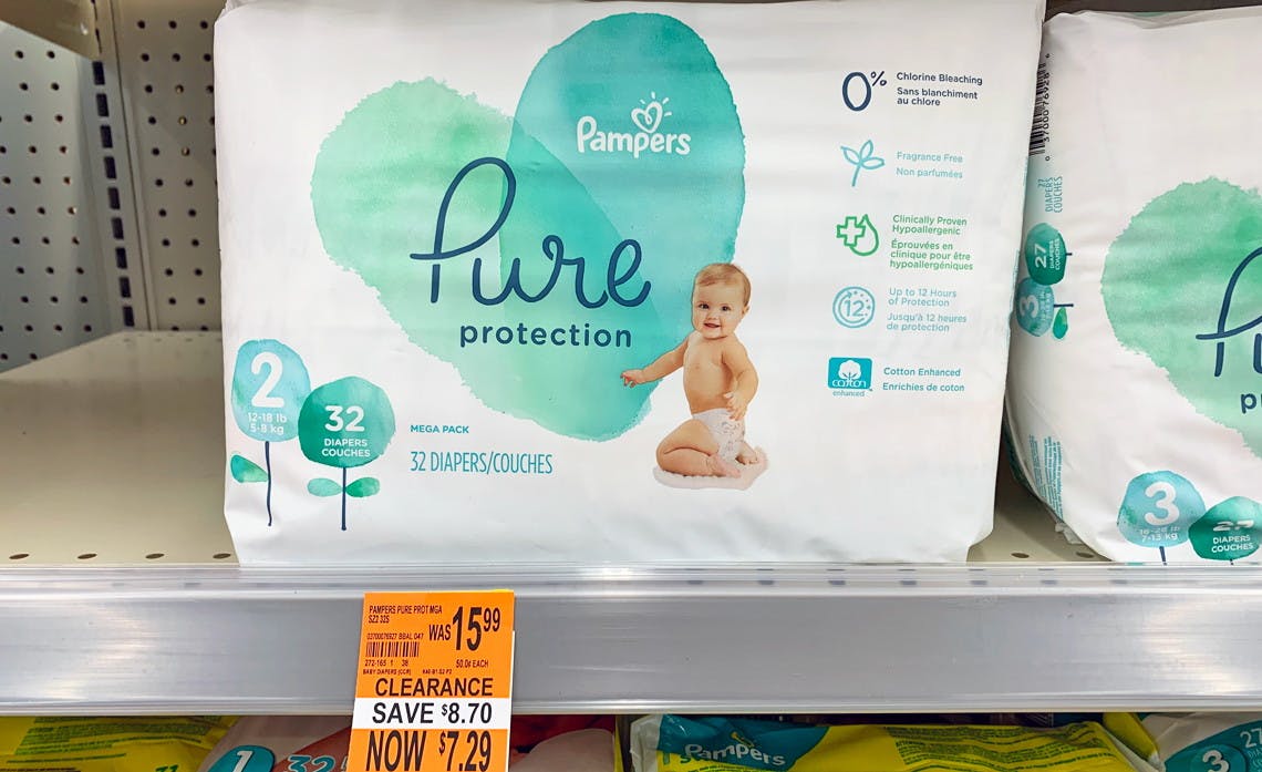 Save on Pampers Pure Protection Size 2 Diapers 12-18 lbs Order