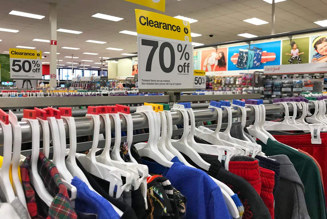 The best day to shop is Monday when Target clearances kids' clothing.