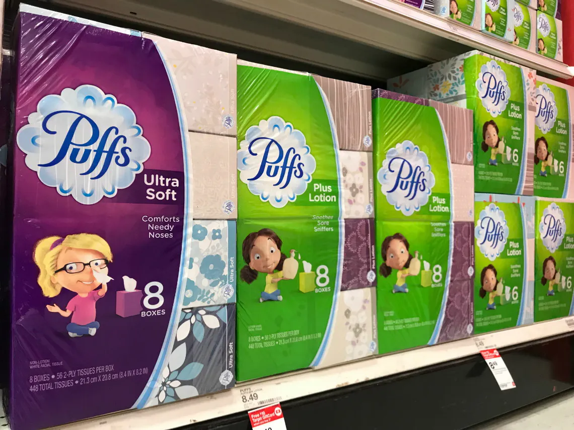 Puffs Facial Tissue, Only $0.60 per Box at Target! - The Krazy Coupon Lady