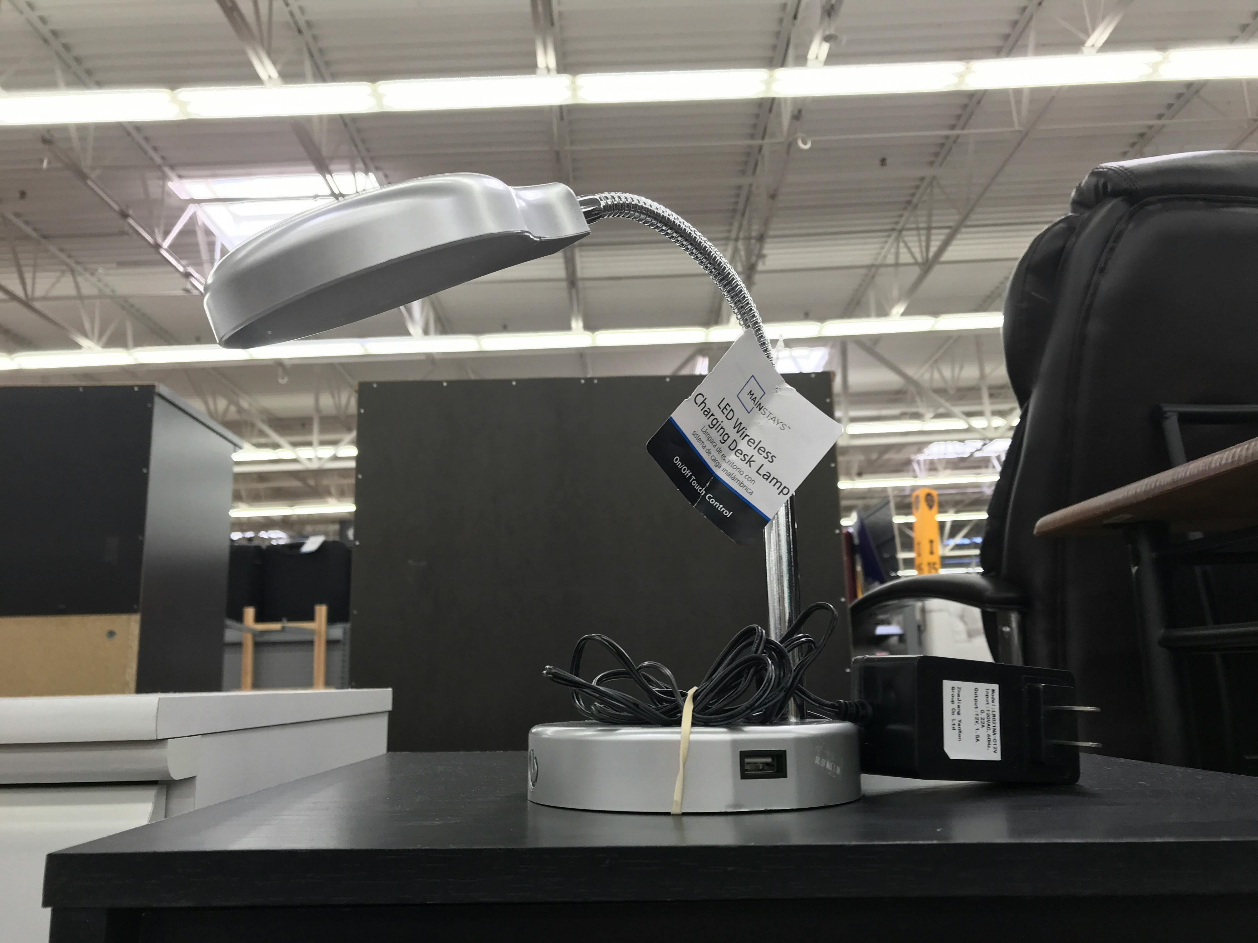 mainstays led desk lamp with qi wireless charging