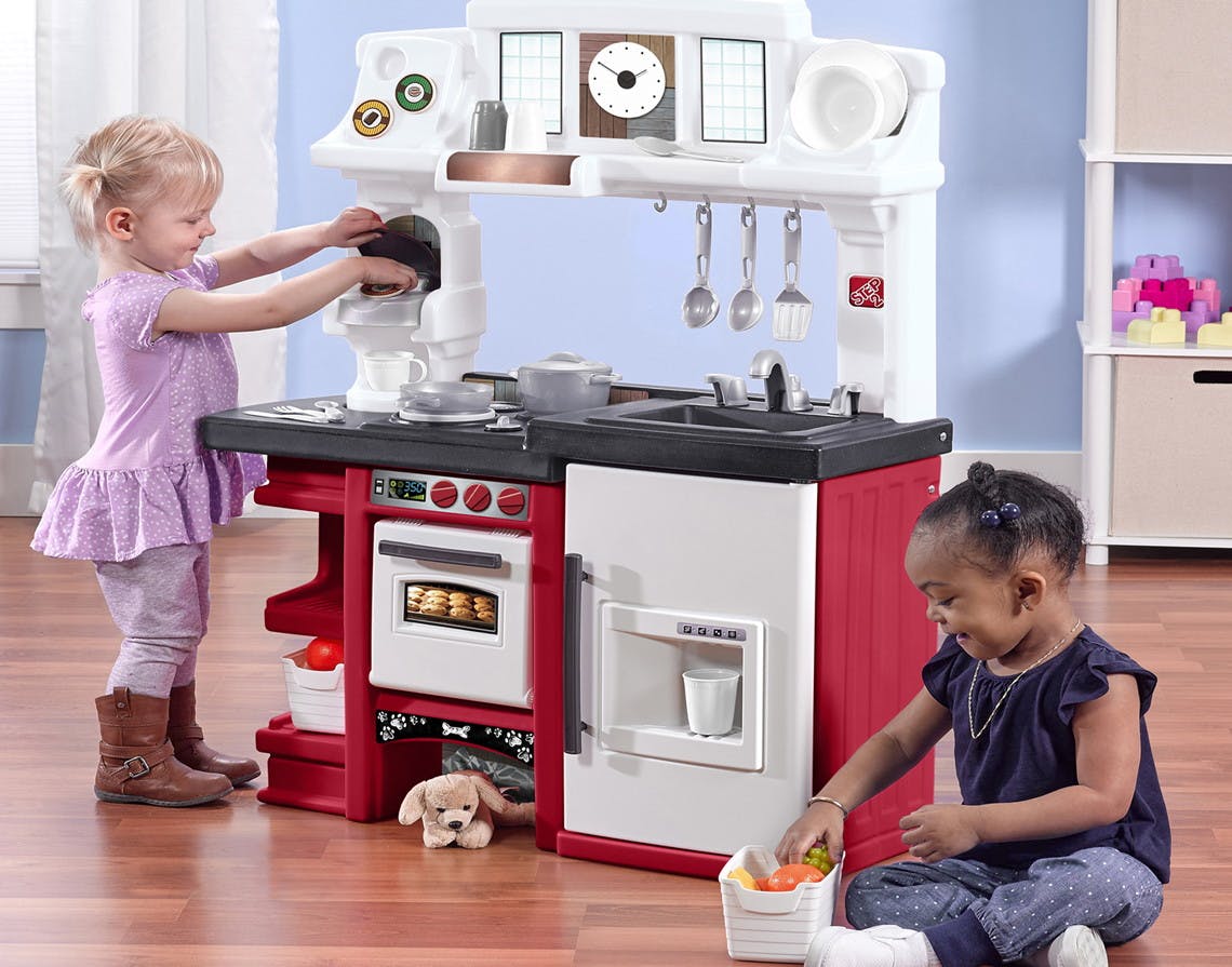 step2 coffee time play kitchen set with toy coffee maker