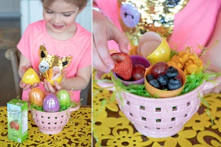 Serve your kids their lunch in large plastic Easter eggs.