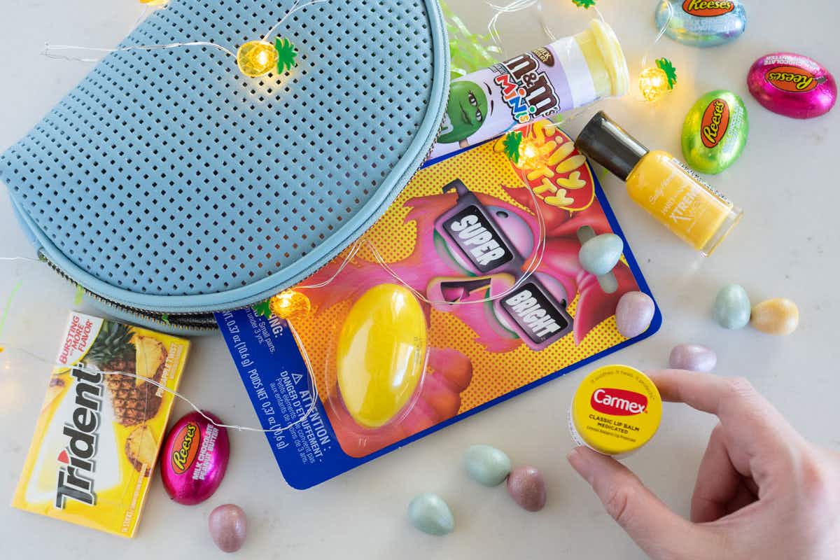 Skip the Easter basket and fill a makeup bag with goodies for teenage girls.