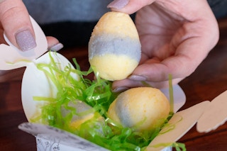 Make Easter egg bath bombs.