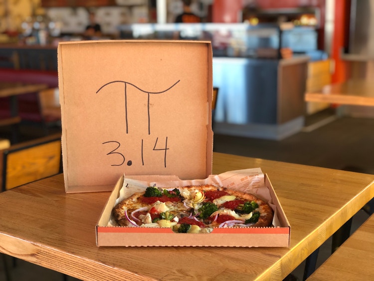 Blaze pizza on pie day