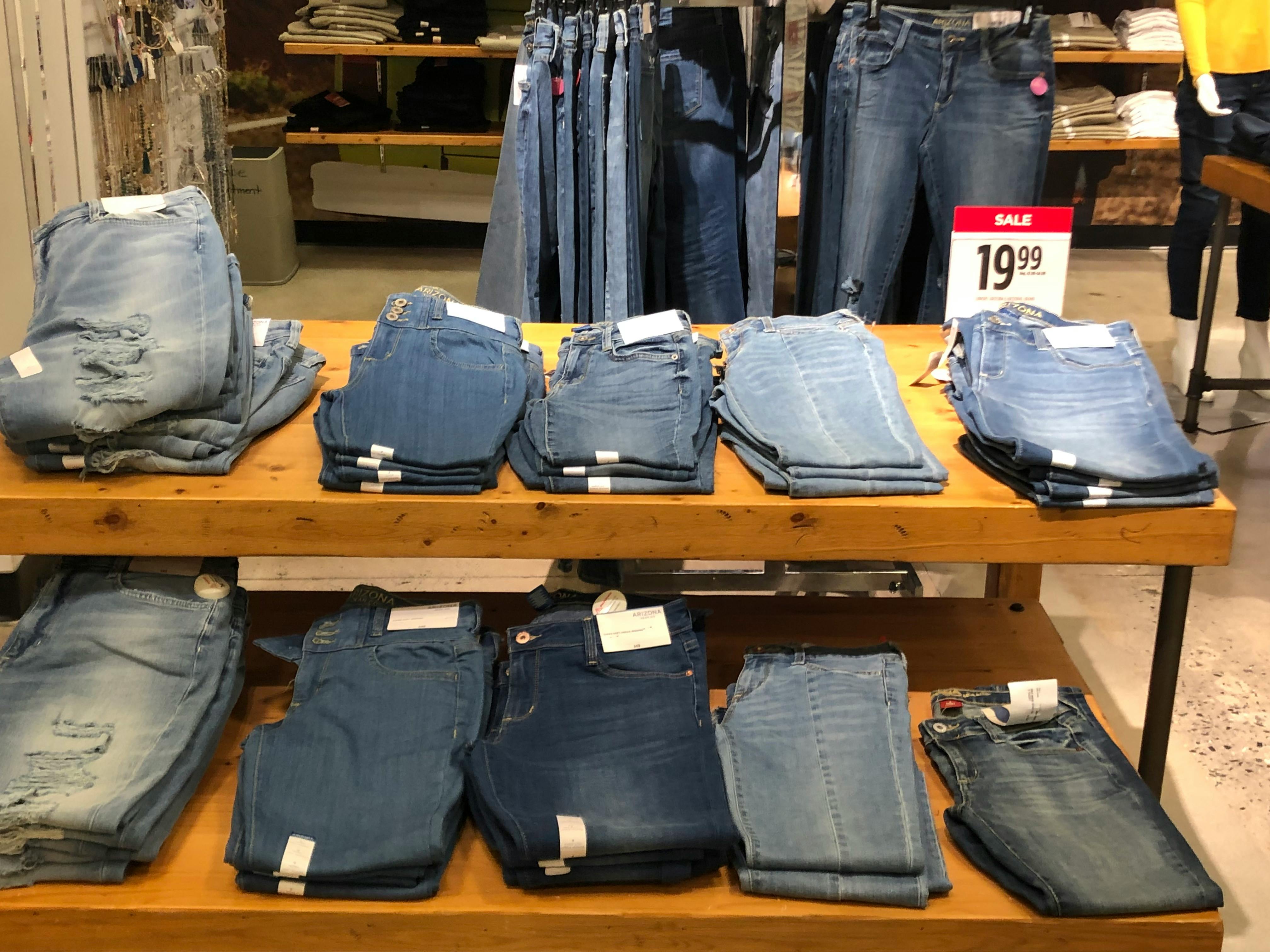 arizona bootcut jeans juniors