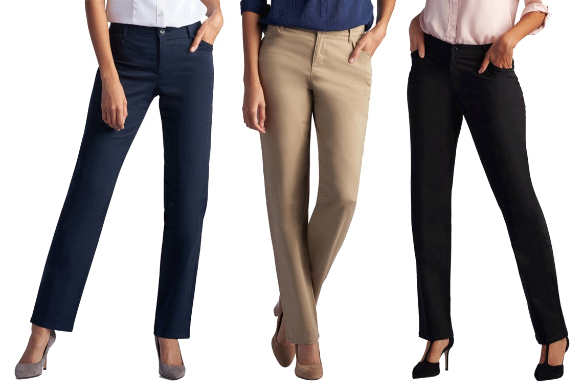 lee plain front all day pants