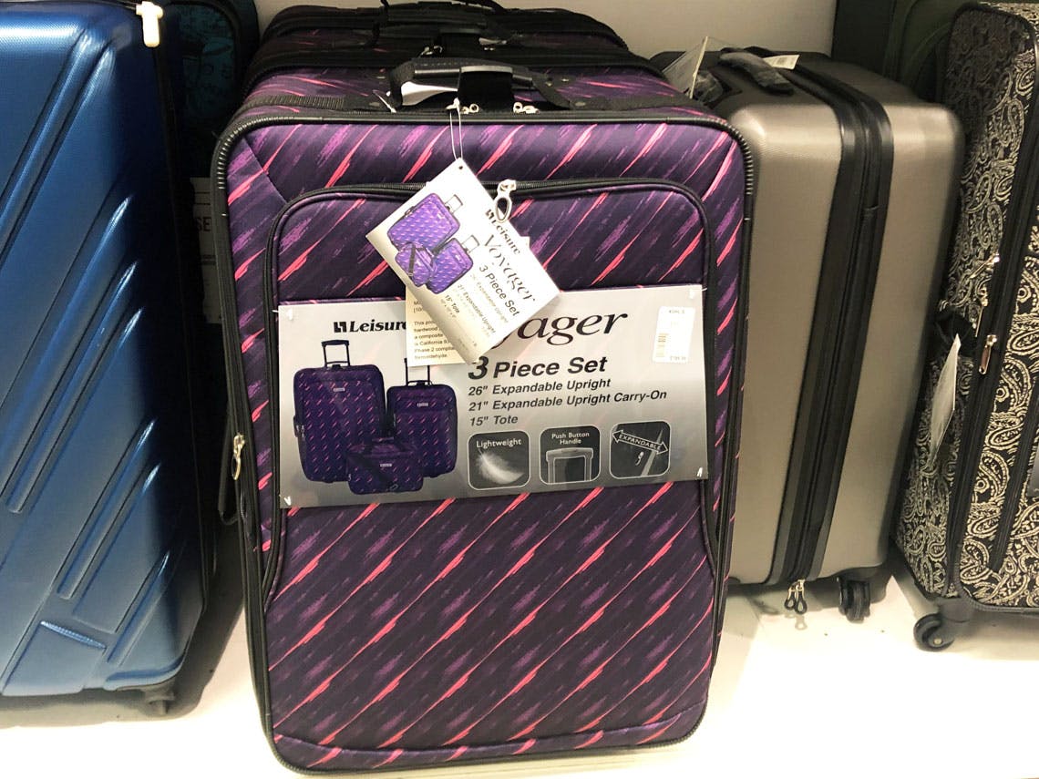 leisure voyager 3 piece luggage set