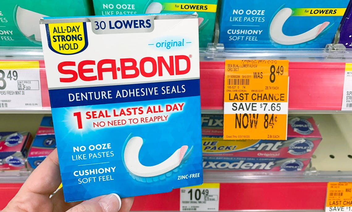 Sea-Bond Denture Adhesive, $0.84 at Walgreens - Reg. $8.49! - The Krazy